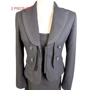 Tristan & Iseut Sleeveless Black Mini Dress Suit Jacket formal,workwear, capsule